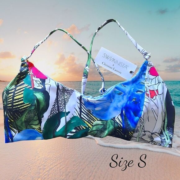 CHRISTIAN LACROIX X SWIMINISTA Swim Top So FEMININE - Picture 1 of 9
